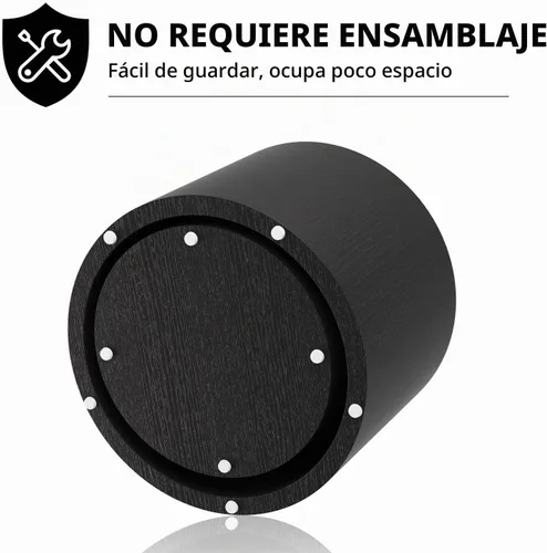 Vista 9 de WILLIAMSPACE Juego de 2 mesas de centro anidables negras de 18.9", mesas de centro redondas modernas negras, mesa auxiliar circular para espacios