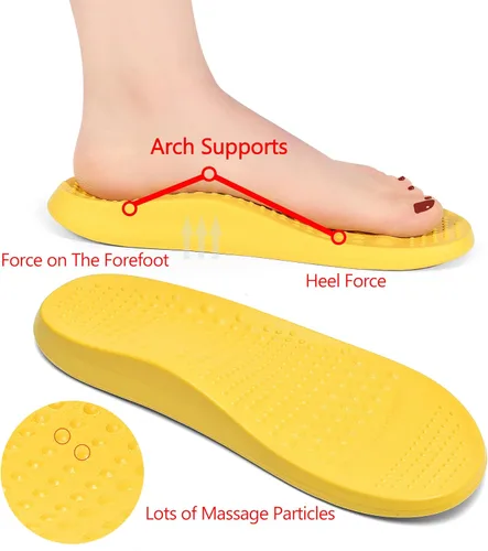 Vista 4 de clootess Zuecos de jardín con soporte de arco, zapatos ortopédicos para mujeres y hombres, sandalias de recuperación de almohada, plantillas
