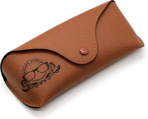 Vista 2 de Modern Eyewear Funda de cuero para gafas de sol portátil para mujeres y hombres