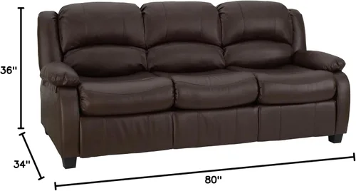 Vista 2 de RecPro Charles - Sofá de cama RV de 80 pulgadas, color castaño