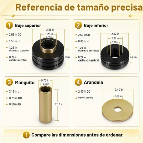 Vista 7 de 9.4102G Kit de bujes de montaje en el cuerpo, montaje universal, 2 soportes, 4 arandelas, 4 bujes (2 juegos)