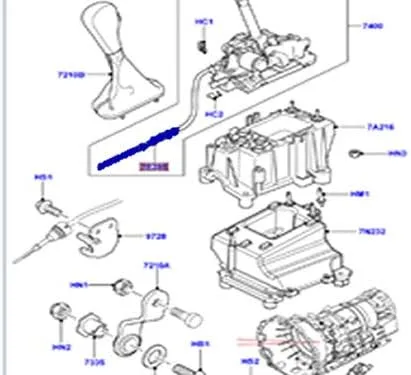 Vista 5 de CABLE SELECTOR DE TRANSMISIÓN DE LAND ROVER ORIGINAL RANGE ROVER 06-09 UCV500090
