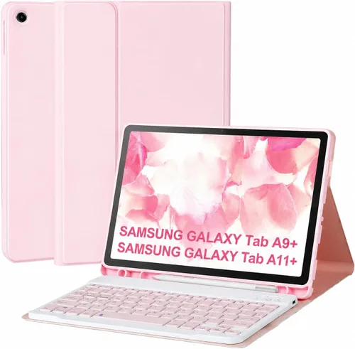 Vista 9 de Funda con teclado para Samsung Galaxy Tab A9+/Plus 11'' 2023(SM-X210/X216/X218), funda con teclado para Samsung Tab A9+ con soporte para S Pen