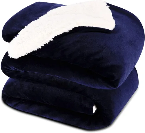 Vista 34 de NANPIPER - Manta de forro polar Sherpa, suave y esponjosa, mantas individuales para sofá, color negro, de 60x80 pulgadas