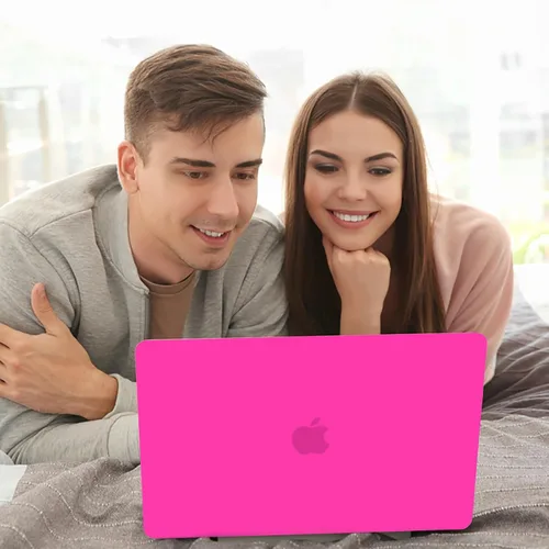 Vista 7 de B BELK - Funda para MacBook Air de 13,3 pulgadas, modelo A2337, A2179, A1932, color rosa brillante MacBook Air Case 2021 2020 2019 2018 M1 Chip