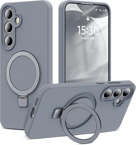 Vista 47 de SKYLMW - Funda para Samsung Galaxy S23 con soporte, 6.1 pulgadas, color negro Soporte de anillo magnético, compatible con Mag-Safe, funda