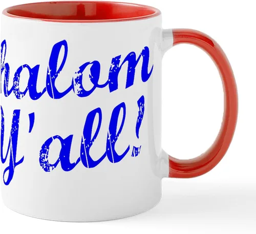 Vista 12 de CafePress Shalom, Y'all! Taza de café de cerámica de 11 oz (11.0 fl oz)