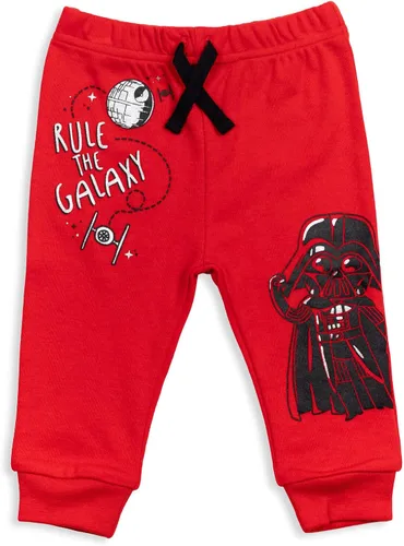 Vista 2 de STAR WARS Darth Vader Stormtrooper C-3PO Chewbacca R2-D2 Baby Yoda Paquete de 2 pantalones deportivos para recién nacidos a bebés, Plateado