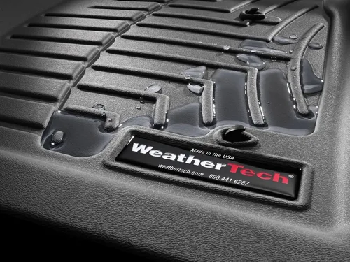Vista 3 de WeatherTech Revestimientos de suelo personalizados para Toyota Tundra - 1ª y 2ª fila (442771-440932), negro