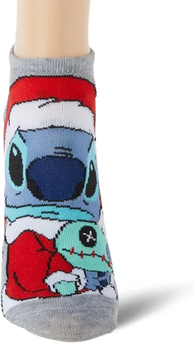 Vista 2 de Disney Women's Lilo & Stitch 5 Pack No Show Socks