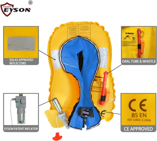 Vista 5 de Eyson Chaleco salvavidas inflable inflable para niño automático clásico