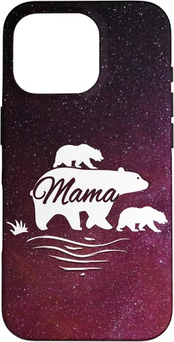 Vista 20 de Mama Bear with 2 Cubs Space Stars Galaxy Mama Bear Case for iPhone 17