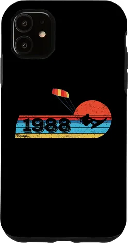 Vista 8 de Kitesurfer Kitesurfing Birthday Vintage 1988 Born Kitesurf Case for iPhone 16