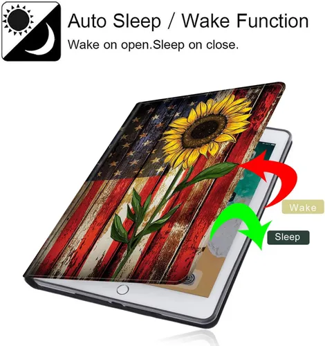 Vista 3 de Funda y posavasos para Samsung Galaxy Tab A7 Lite 2021, soporte ajustable a prueba de golpes para Samsung Tab A7 Lite de 8.7 pulgadas Bandera