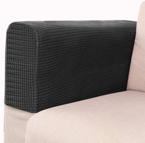 Vista 6 de Sewroro Fundas elásticas para reposabrazos de sofá, protectores de brazo de silla, lavables, universales, funda de brazo para oficina en casa