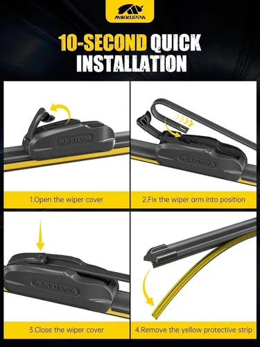 Vista 6 de MIKKUPPA Windshield Wipers Blades 20"+20" Automotive for My Car