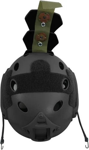 Vista 3 de militaryharbor LT R500 Desert Raider Bounty Hunter - Máscara táctica para casco rápido (solo máscara), color negro
