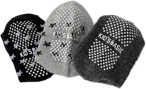 Vista 2 de Yenzat Calcetines antideslizantes con agarre para bebés, niños y niñas