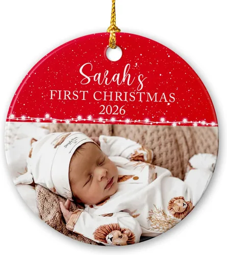 Vista 8 de Adorno de Navidad como abuelo de Navidad 2025, adorno personalizado de nuestra primera Navidad como abuelo para nuevo abuelo, adorno de cerámica