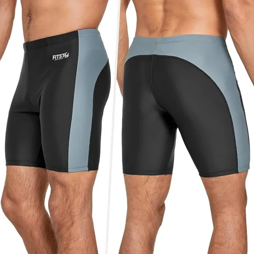 Vista 2 de FitsT4 - Traje de baño para hombre, atlético, carreras, entrenamiento, natación, jammer, traje de baño duradero