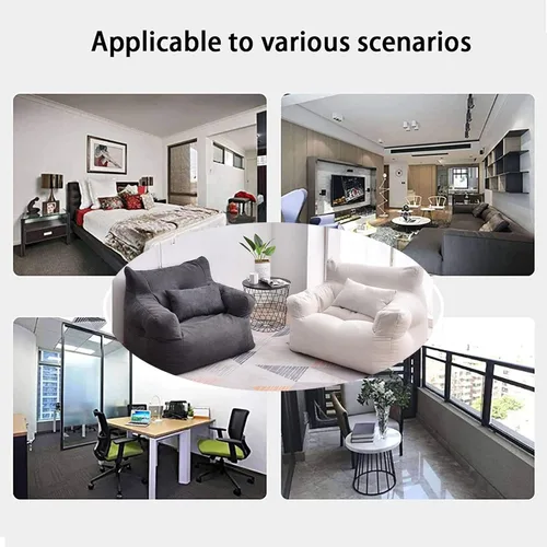 Vista 4 de HWOEK Sofa Lazy Sack - Puf ultra suave, sillas, tumbona perezosa, tatami (sin relleno), funda para puf suave para adultos, adolescentes y niños