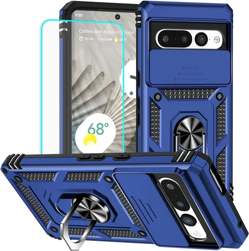 Vista 37 de HNHYGETE Funda para Pixel 6a con protector de pantalla HD, soporte giratorio de grado militar de 360° (resistente) a prueba de golpes para Google