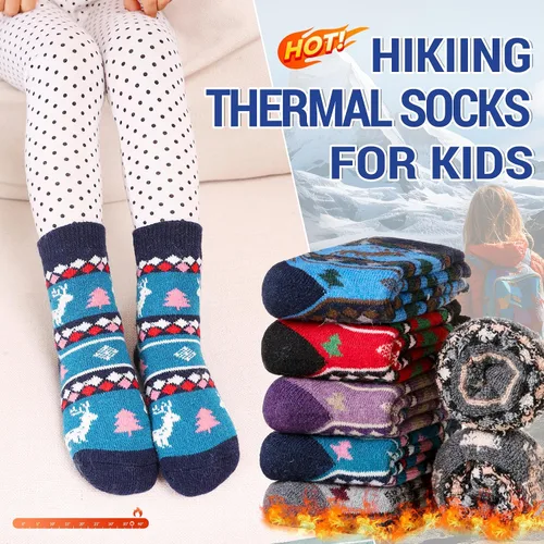 Vista 92 de Eocom 6 pares de calcetines de invierno cálidos de lana para niños y niñas