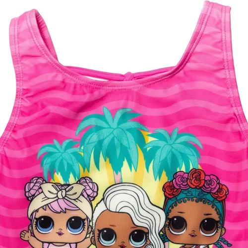 Vista 4 de L.O.L. Surprise! Coconut Q.T. Surfer Babe Dawn - Traje de baño de una pieza para niñas, color rosa, para niño pequeño a niño grande