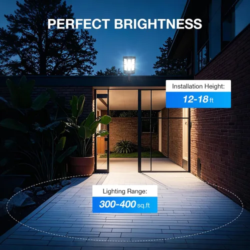 Vista 5 de Farolas solares para exteriores, luces LED solares de 20000 lm con control remoto, luces con sensor de movimiento, para exteriores, patio, garaje
