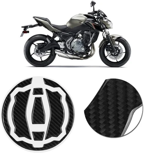 Vista 5 de Adhesivo de fibra de carbono para tapa de tanque de gasolina, cubierta de tapa de tanque de gasolina para motocicleta KAWASAKI Z900 Z650 2017-2018