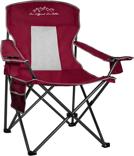 Vista 11 de Camping Chairs Outdoor Portable Folding Chair with Mesh Back, Black
