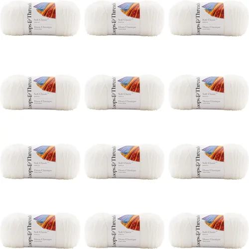 Vista 49 de MICHAELS Paquete de 12: Hilo sólido Soft Classic™ de Loops & Threads®