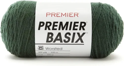 Vista 18 de Premier Yarns Basix, hilo de estambre sólido, hecho de acrílico, hilo ideal para ganchillo y tejido, color blanco, 359 yardas
