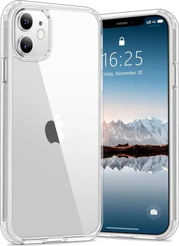 Vista 3 de Vakoo Funda transparente para iPhone 11 Pro Max, antiamarilleo, color negro