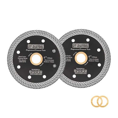 Vista 9 de DT-DIATOOL Hoja de granito de diamante de 4 pulgadas para azulejos de porcelana de mármol, disco de corte de diamante de cerámica con segmentos