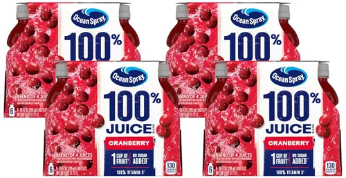 Vista 14 de Ocean Spray® Mezcla de jugo de arándano 100%, 10 onzas líquidas, 6 unidades (paquete de 1)