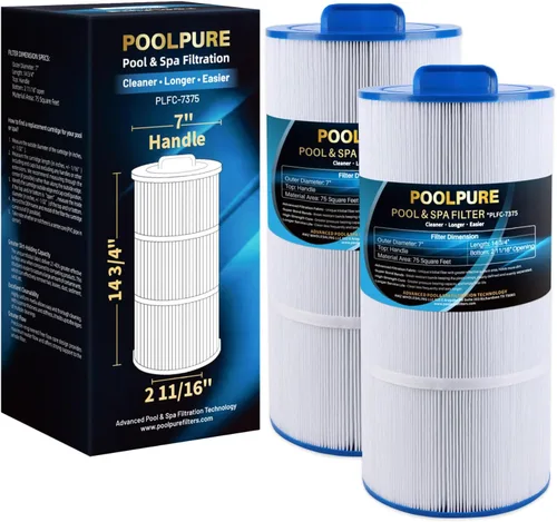 Vista 10 de POOLPURE Filtro de spa C-7375 reemplaza PCD75N, Unicel C-7375, Filbur FC-3964, 1019301, AK-60032, APCC7500, 17543, Cartucho de filtro de 75 pies