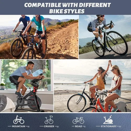 Vista 7 de IPOW Asiento de bicicleta cómodo para mujeres u hombres, repuesto de silla de bicicleta acolchado suave de espuma viscoelástica de alta densidad