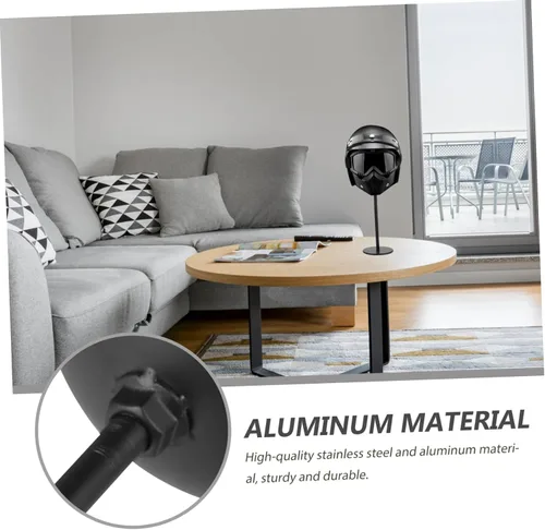 Vista 5 de INOOMP Estante de almacenamiento resistente para cascos, 1 unidad de montaje en pared, diseño elegante y práctico para la organización del hogar,
