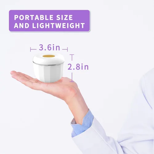 Vista 5 de Limpiador ultrasónico portátil de retenedor, limpia con solo agua, mini máquina de limpieza de 42 kHz para todos los aparatos dentales, joyas