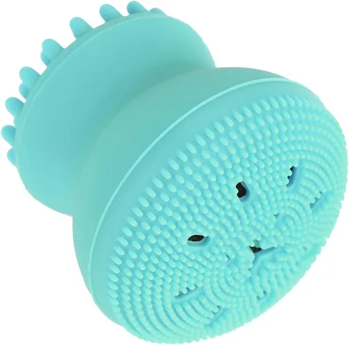 Vista 2 de Cepillo de limpieza facial, cepillo facial de medusas, cepillo facial exfoliante para masaje, limpieza facial, cepillo giratorio para hombres