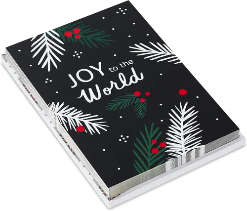 Vista 3 de Hallmark - Tarjetas de Navidad en caja, Alegría al mundo (16 tarjetas y sobres)