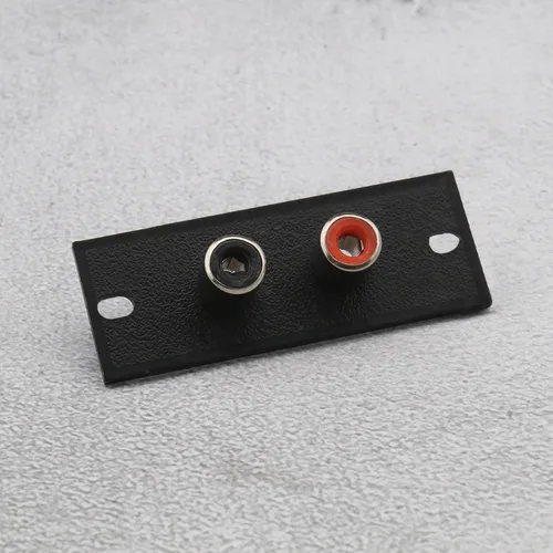 Vista 6 de 4 unids RCA conector 2 vías RCA terminal panel de pared placa entrada Phono chasis socket AV conector audio hogar accesorios