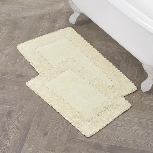 Vista 26 de Laura Ashley Ruffle tapete para baño de algodón de 17 x 24 pulgadas
