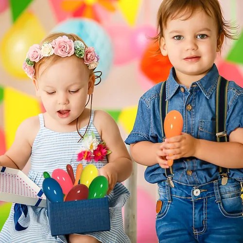 Vista 8 de 12 mini maracas para niños, maraca de plástico, regalos de fiesta para niños, fiesta del Cinco de Mayo, temática mexicana, suministros de fiesta