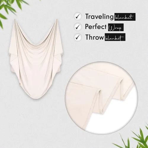 Vista 30 de K E L O R Luxury Cooling Travel Blanket - Stretchy, Lightweight Soft & Breathable Shawl Wraps for Women