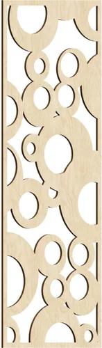 Vista 25 de 9 3/8"W x 24 3/8"H x 1/4"T Farwell Decorativos Paneles de Pared de Madera Calado, Hickory