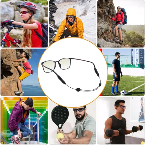Vista 5 de Yeahxing Ray-Ban Meta - Paquete de 4 correas de 12 pulgadas para lentes de ojos con retenedor para el oído, retenedor de gafas, sin cola
