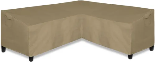 Vista 22 de Easy-Going Funda para Sofá Seccional en Forma de V para Patio, Funda Seccional Impermeable para Exteriores, Funda Resistente para Muebles de Jardín