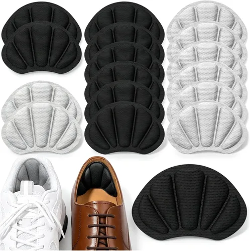 Vista 8 de Insertos para Talón de Zapatos, 16 Piezas de Almohadillas de Cojín para Talón de Malla Autoadhesivas para la Parte Posterior del Talón, Insertos